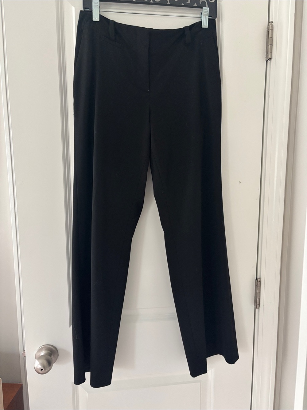 Ann Taylor Black Straight-Leg Dress Trousers